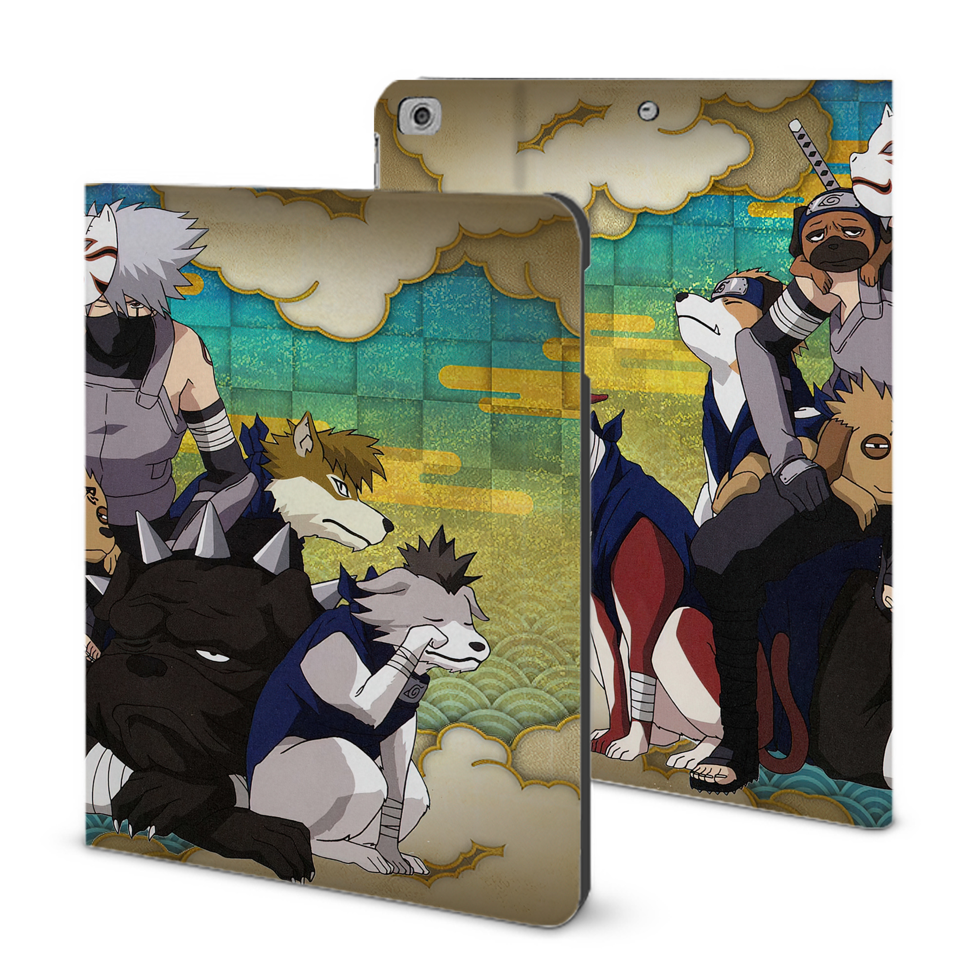 （画像用） NARUTO -ナルト- NARUTO -ナルト- 疾風伝 IPad ケース ブック型 PUレザー TPU 耐衝撃 軽量 薄型 ペン収納なし 全面保護 IPad 各モデル対応